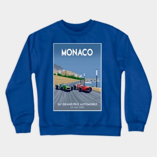 Monaco Vintage 1966 Grand Prix Auto Road Racing Advertising Print Crewneck Sweatshirt